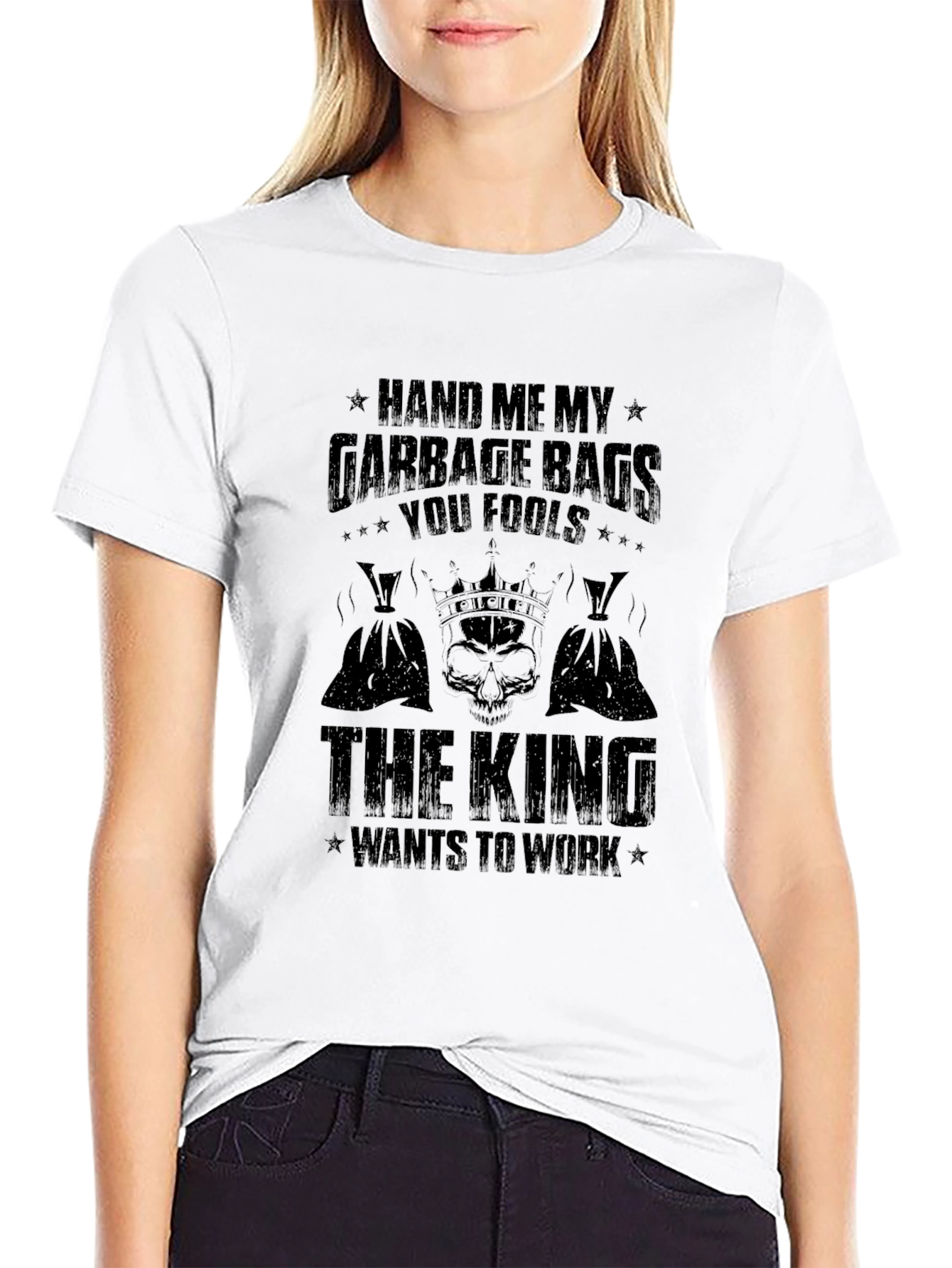 Garbage King Graphic T-Shirt - Novelty Humor Tee