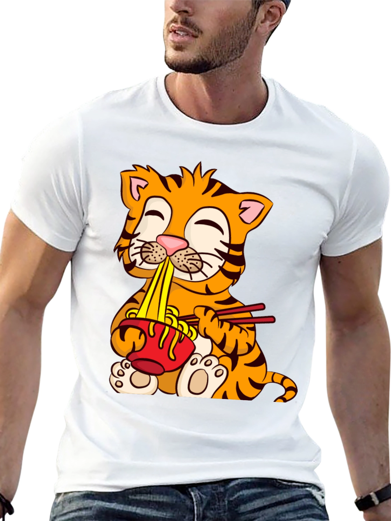 Cute Tiger Ramen T-Shirt