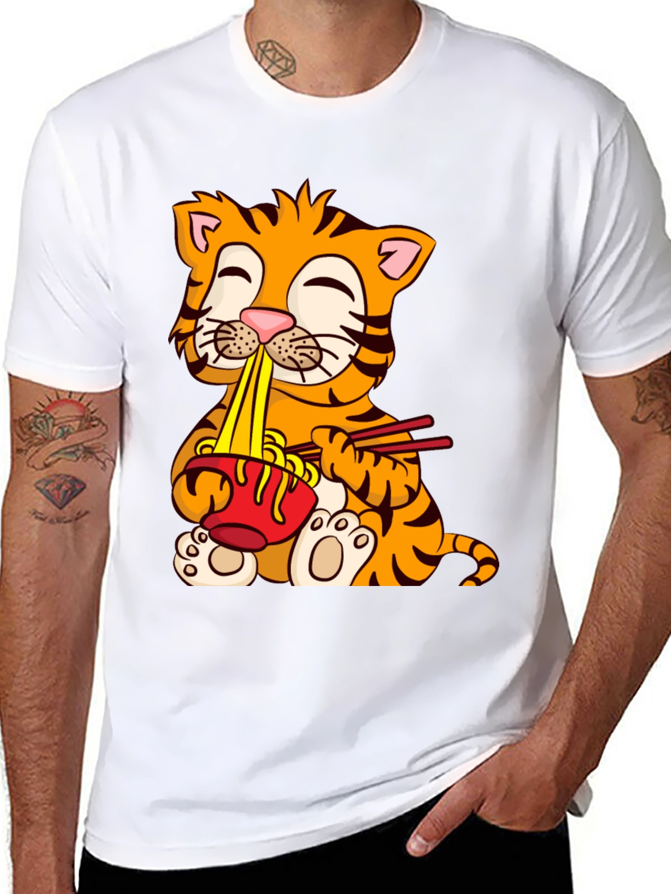 Cute Tiger Ramen T-Shirt