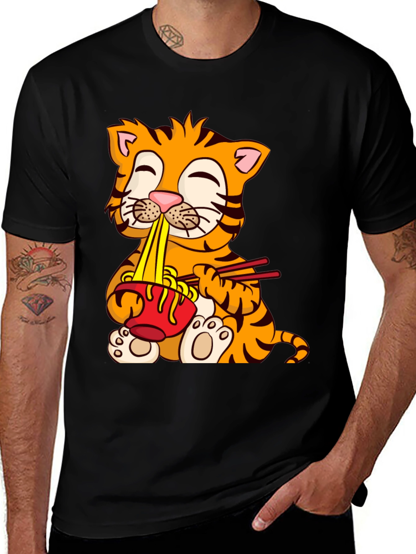 Cute Tiger Ramen T-Shirt