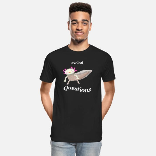 The Axolotl Any Questions dark shirt