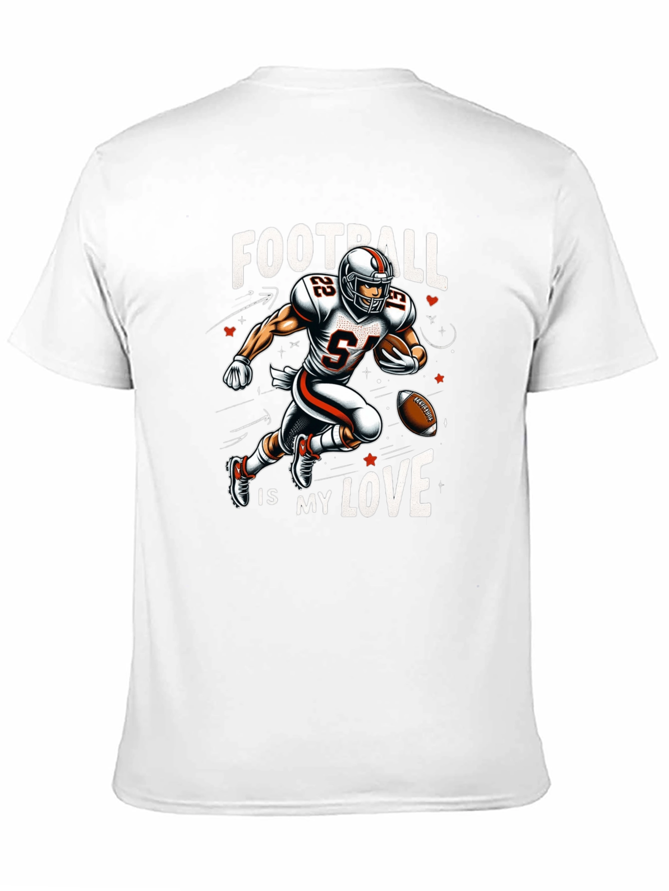 Football is My Love Black T-Shirt