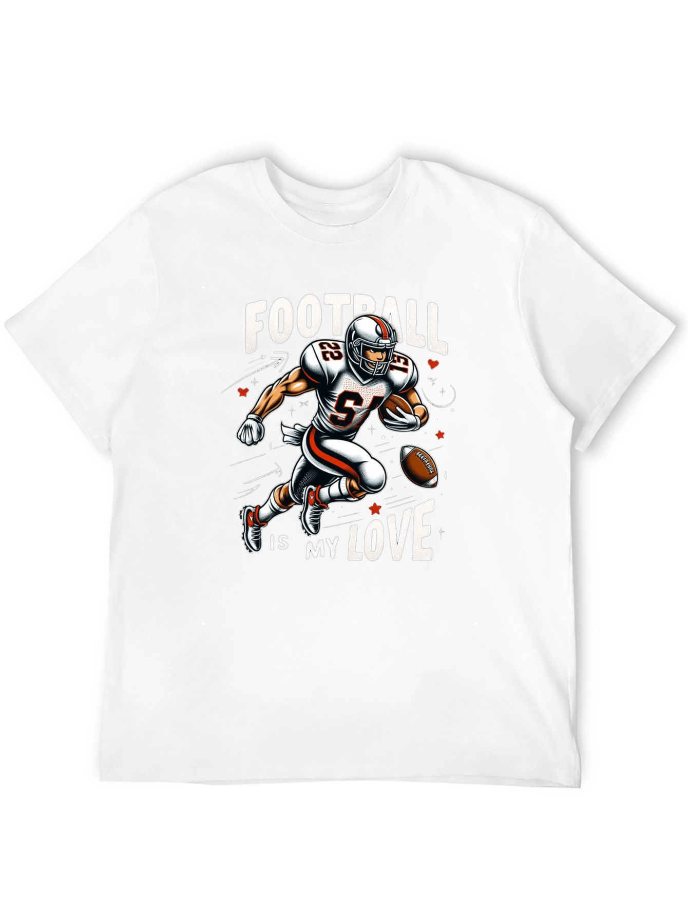Football is My Love Black T-Shirt