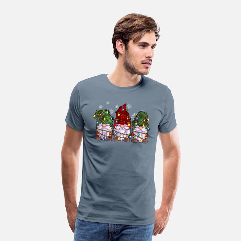 Three Gnomes Buffalo Plaid Red Christmas