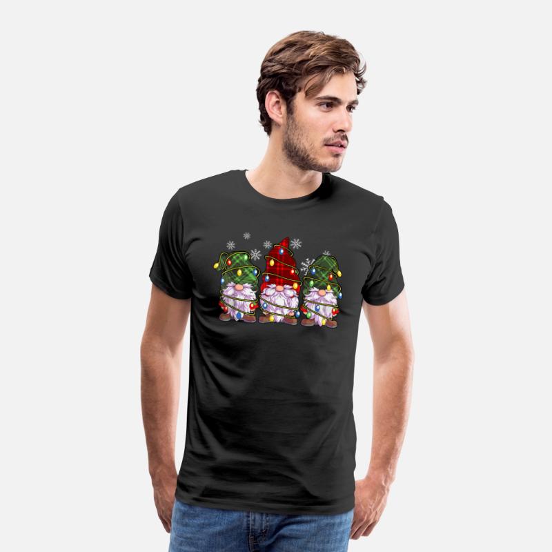 Three Gnomes Buffalo Plaid Red Christmas