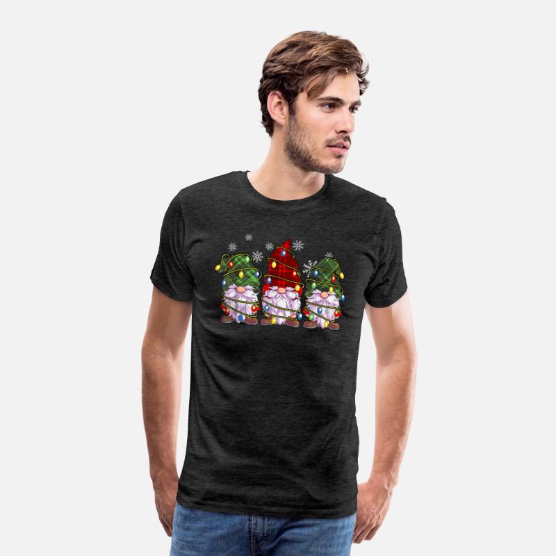 Three Gnomes Buffalo Plaid Red Christmas