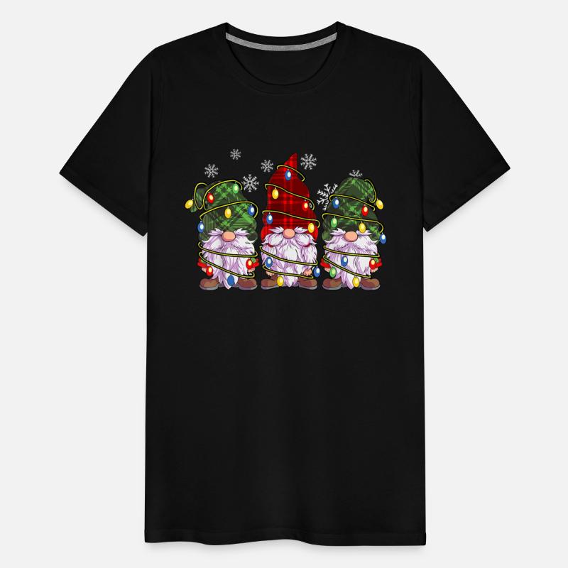 Three Gnomes Buffalo Plaid Red Christmas