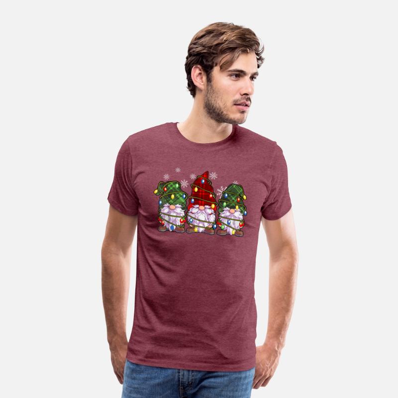 Three Gnomes Buffalo Plaid Red Christmas