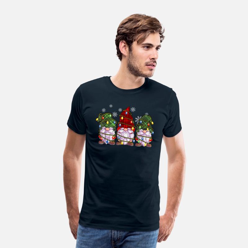 Three Gnomes Buffalo Plaid Red Christmas