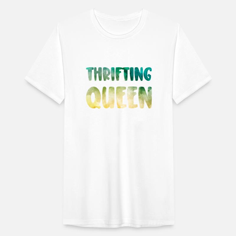 Thrifting Queen green yellow watercolor