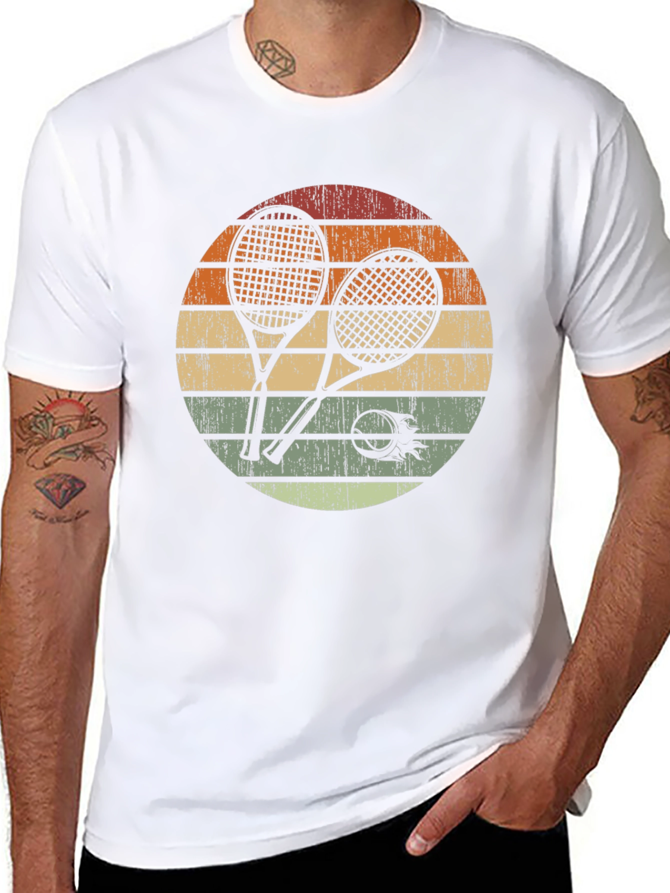 Retro Tennis Racket Graphic Tee