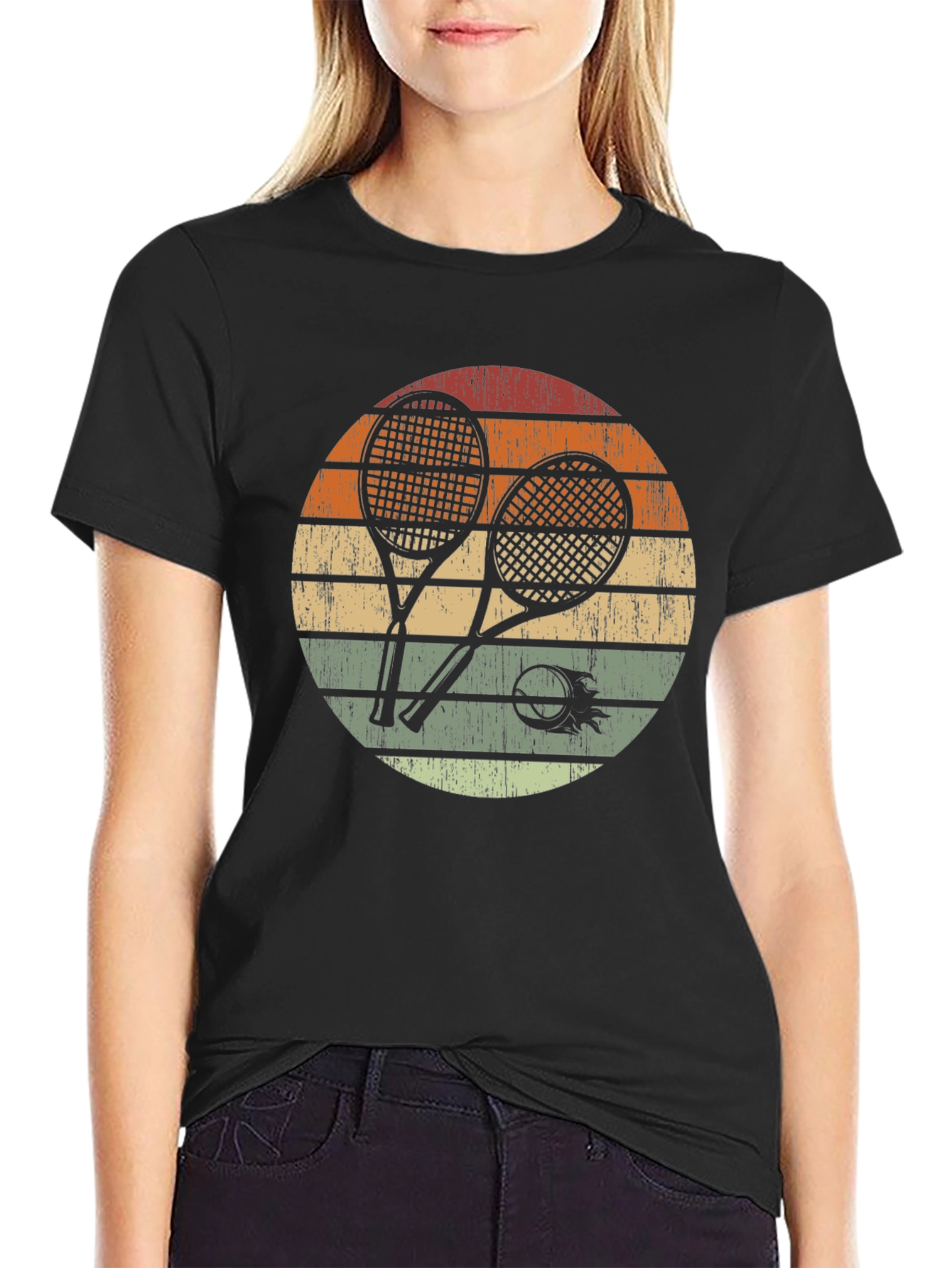 Retro Tennis Racket Graphic Tee