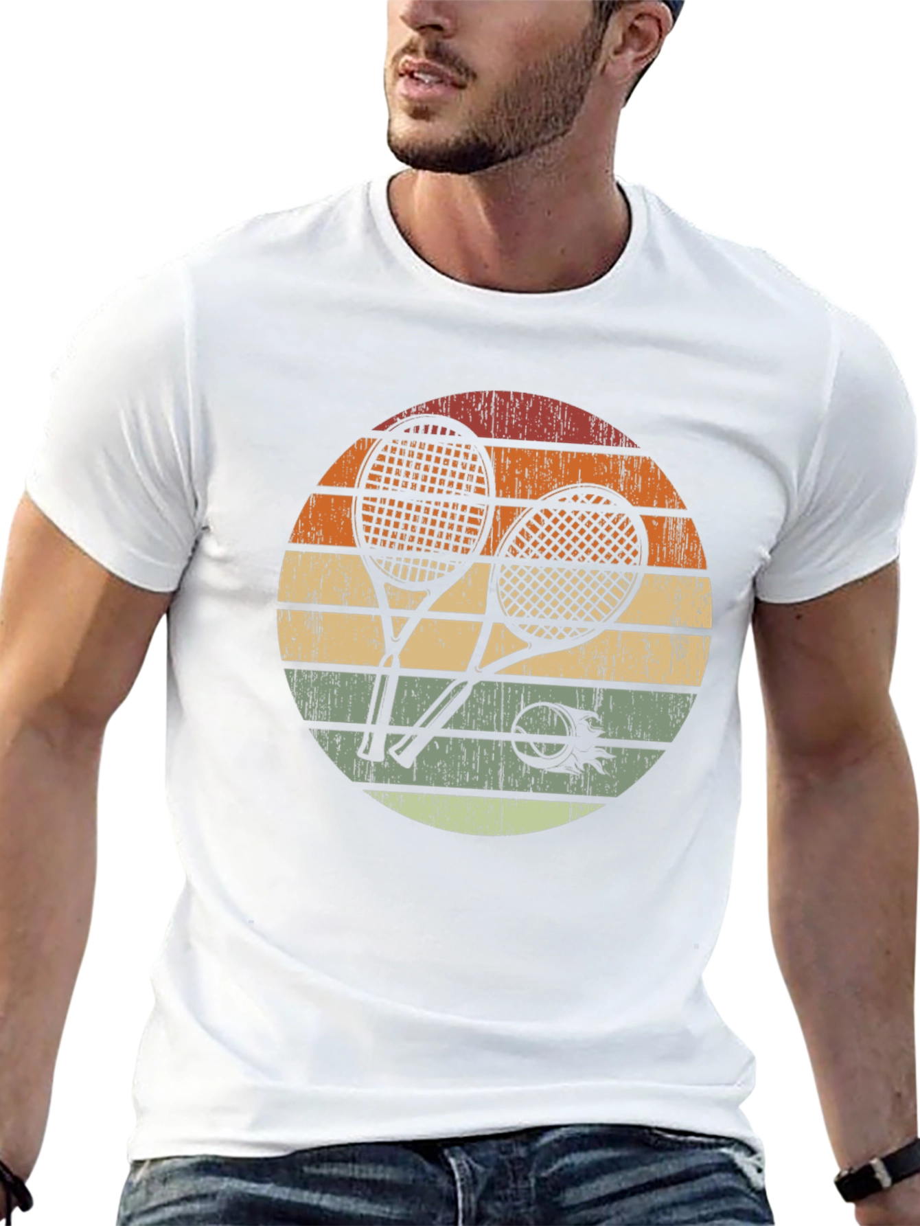 Retro Tennis Racket Graphic Tee