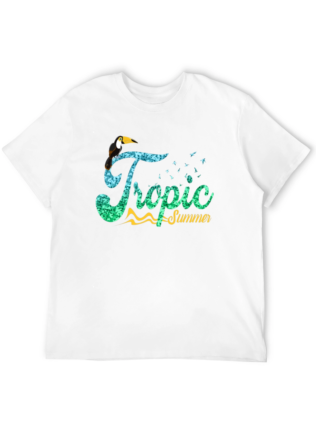 Tropic Summer Black Graphic Tee