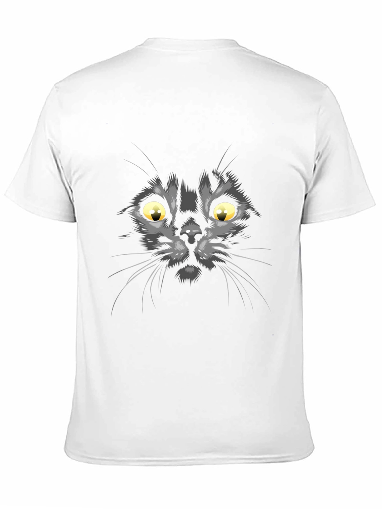 Black Cat Face Graphic T-Shirt