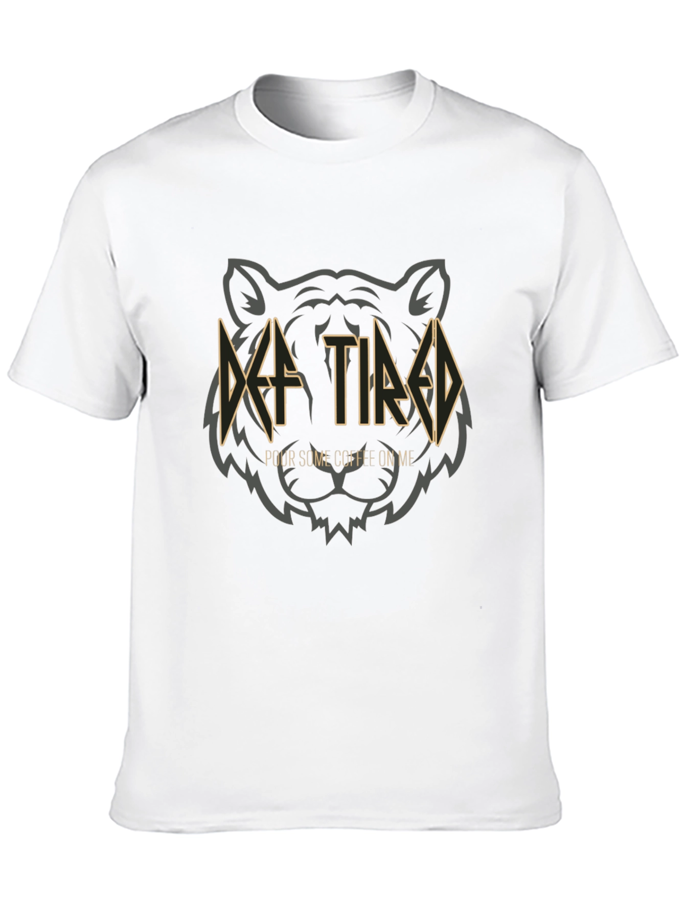 Def Tired Mens Black Graphic T-Shirt