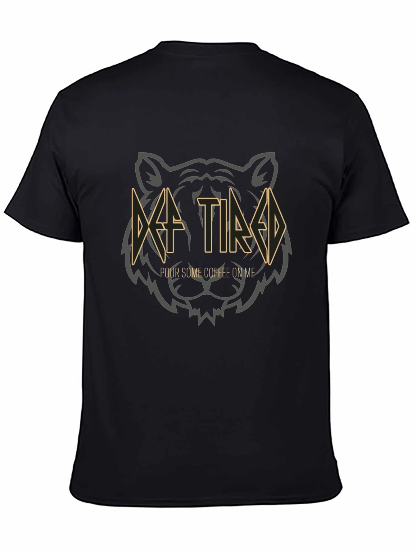 Def Tired Mens Black Graphic T-Shirt