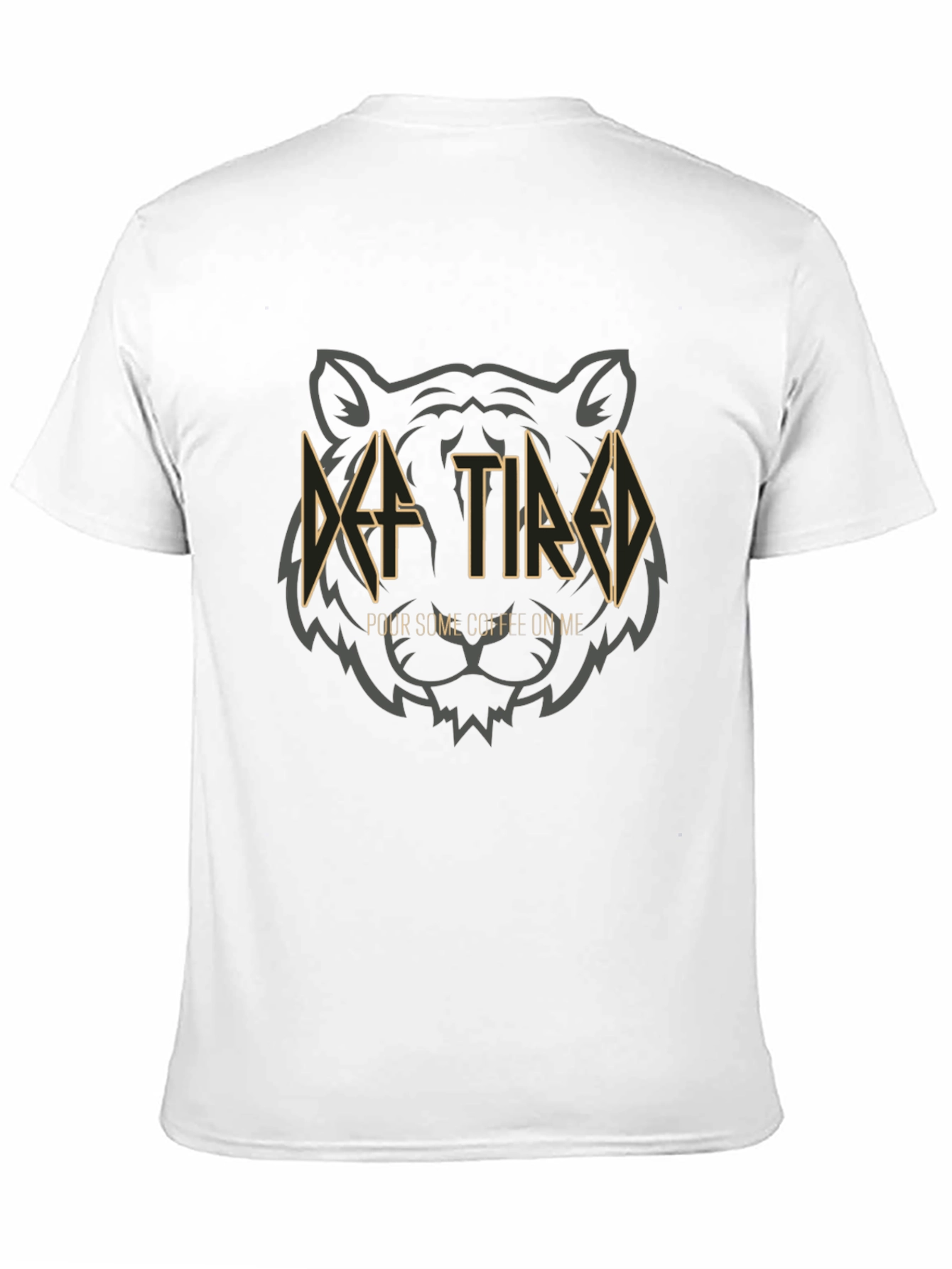 Def Tired Mens Black Graphic T-Shirt