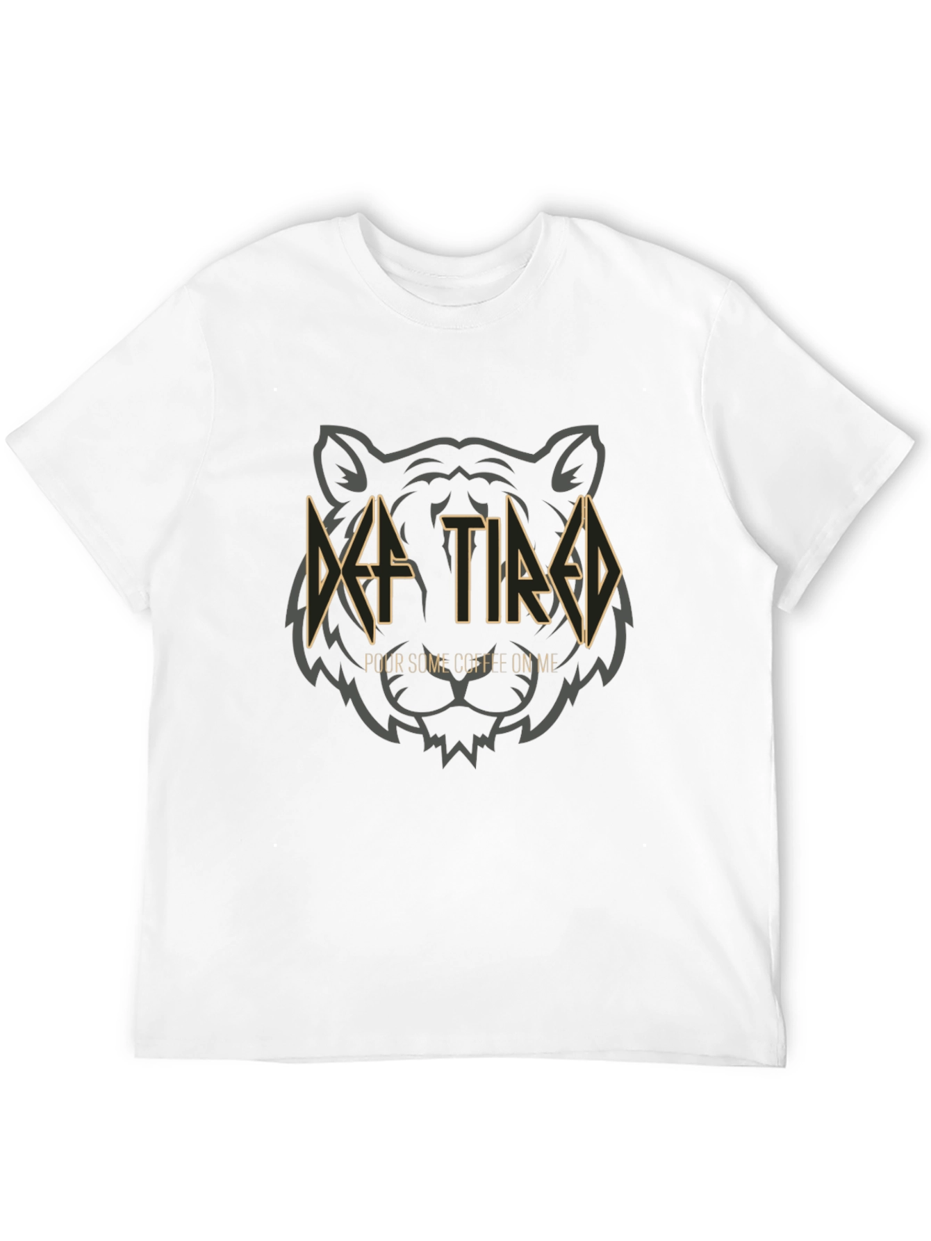 Def Tired Mens Black Graphic T-Shirt