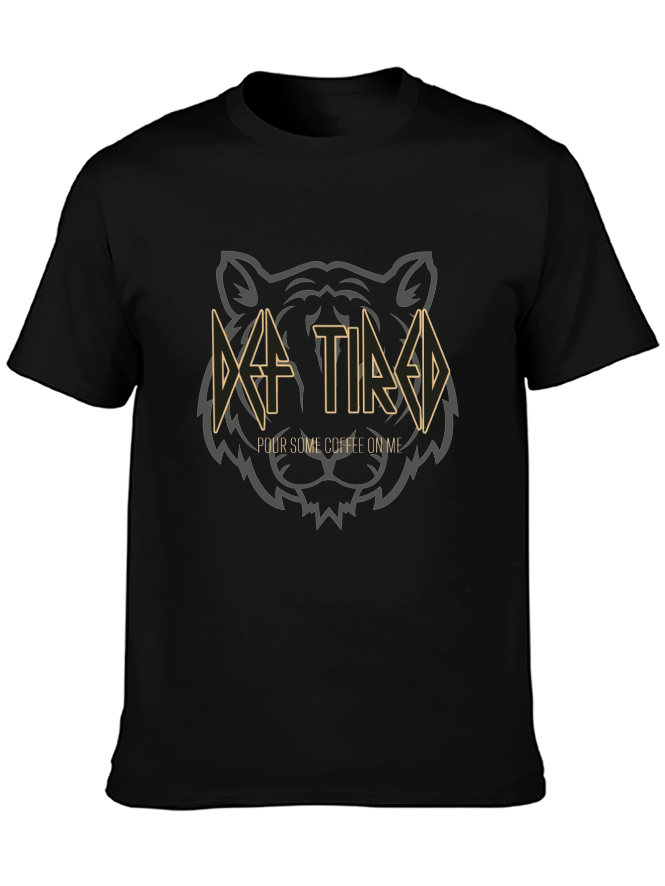 Def Tired Mens Black Graphic T-Shirt