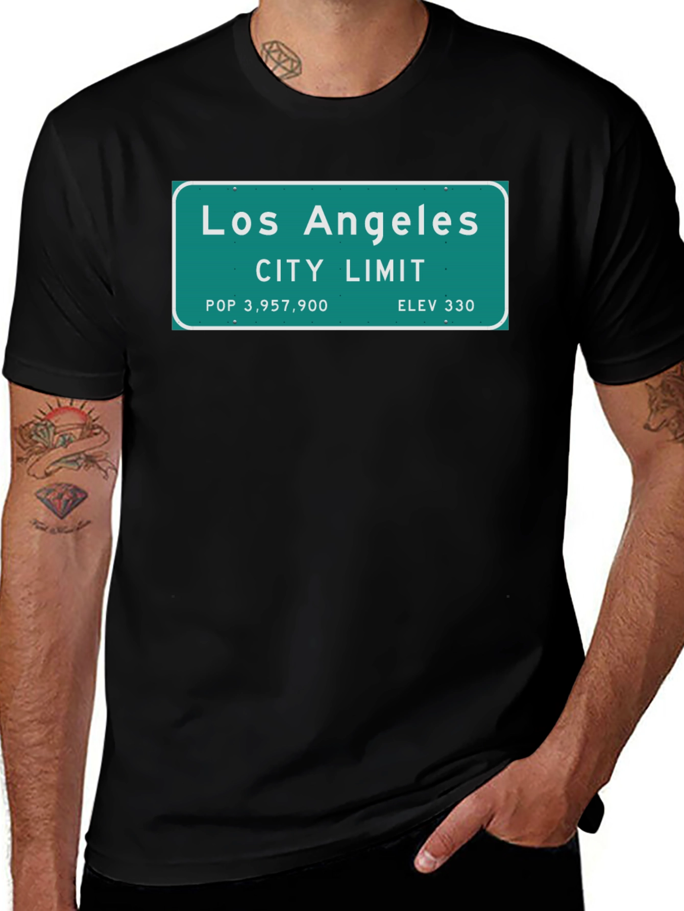 Los Angeles City Limit Black T-Shirt