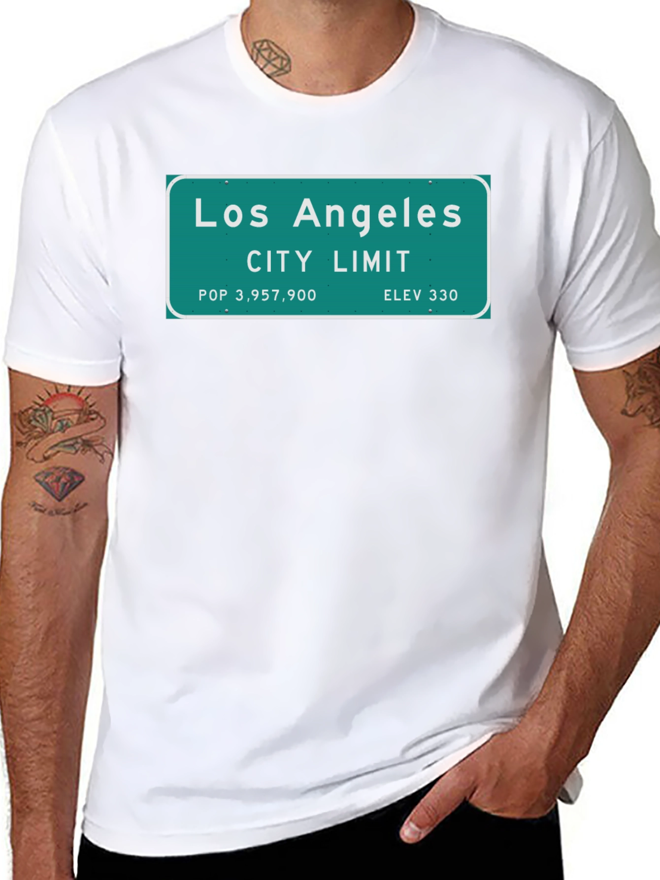 Los Angeles City Limit Black T-Shirt