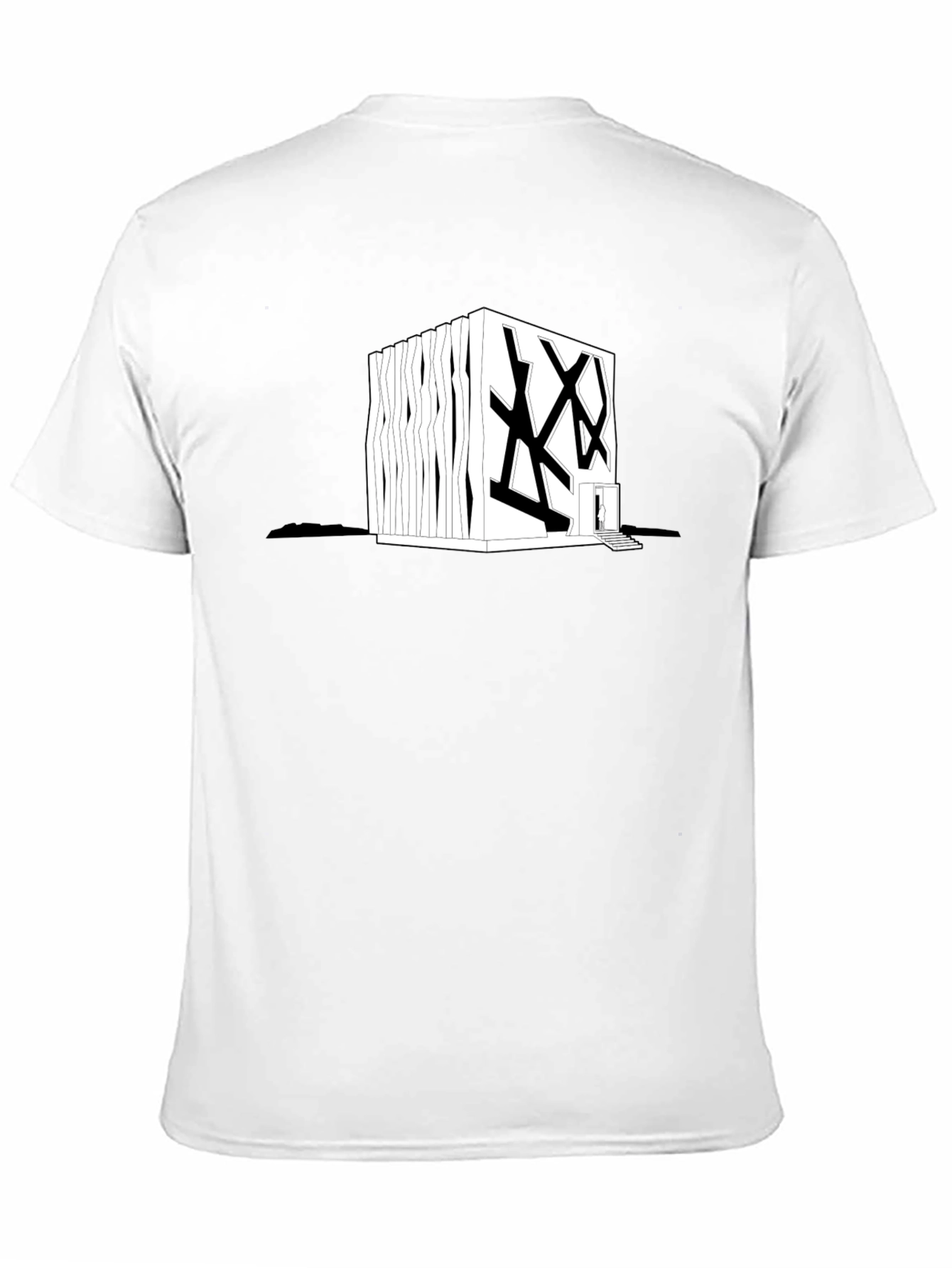 Modern Architecture Graphic Tee - Black Cotton Shirt