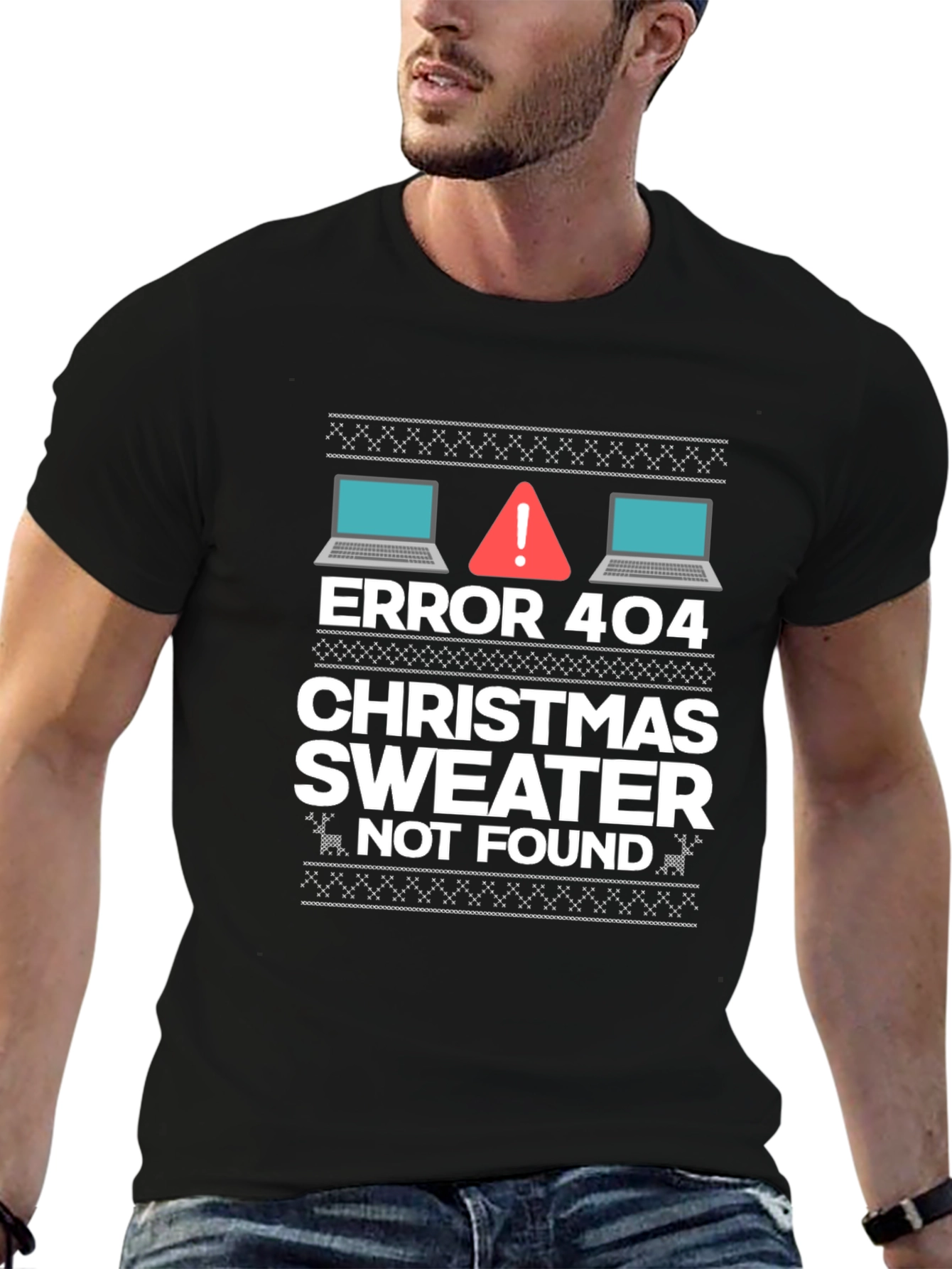 Error 404 Christmas Sweater Not Found T-Shirt