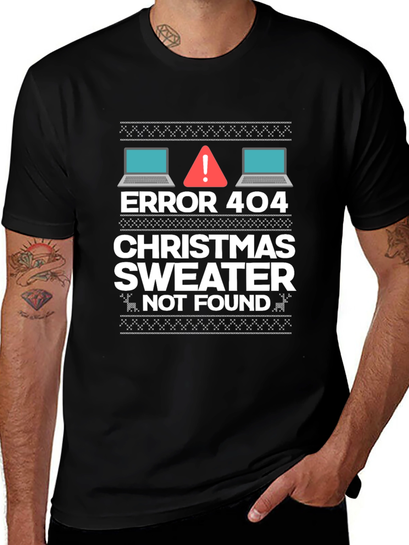 Error 404 Christmas Sweater Not Found T-Shirt
