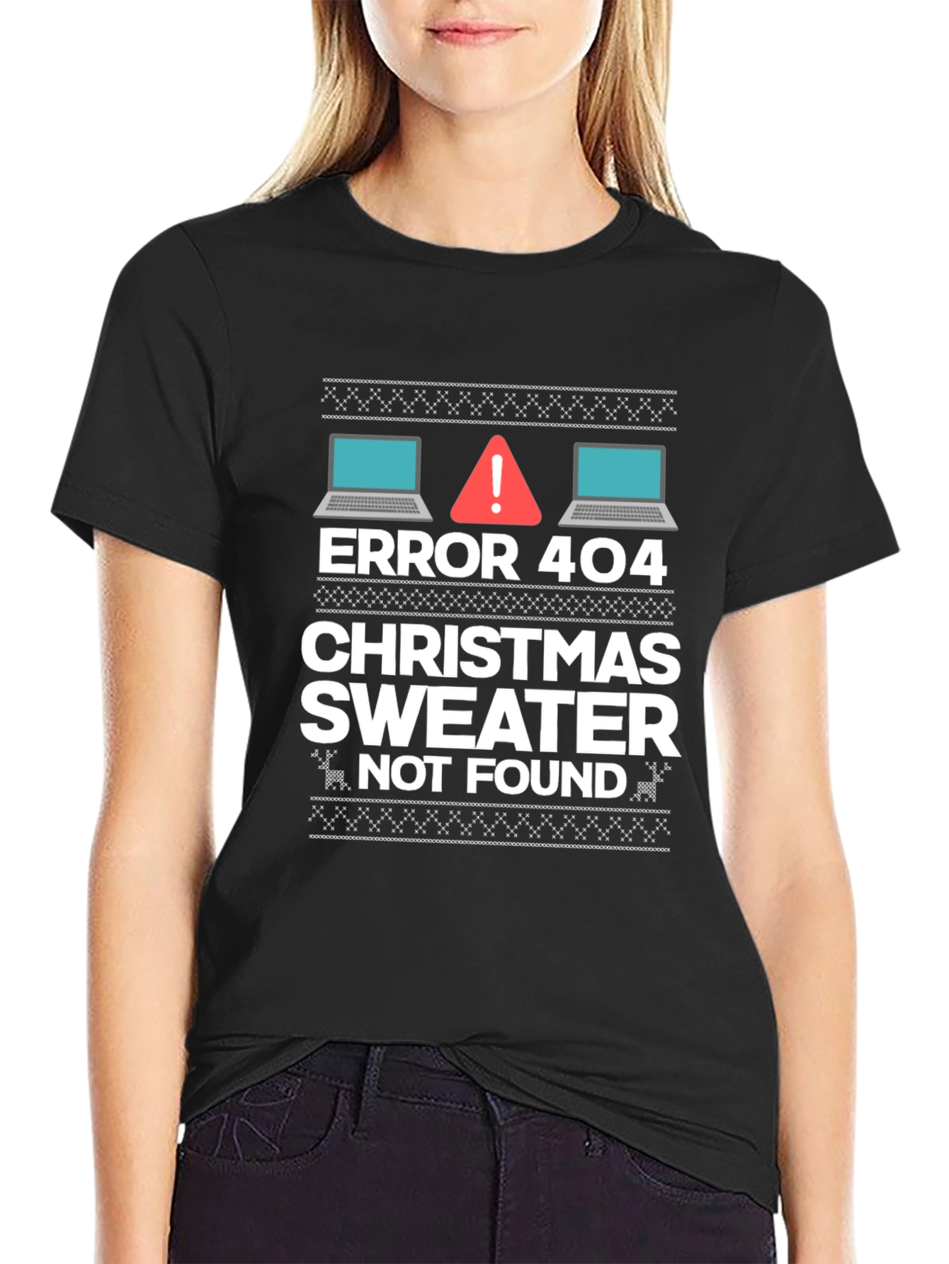 Error 404 Christmas Sweater Not Found T-Shirt