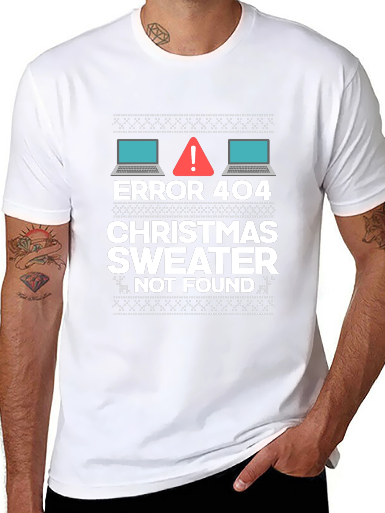 Error 404 Christmas Sweater Not Found T-Shirt