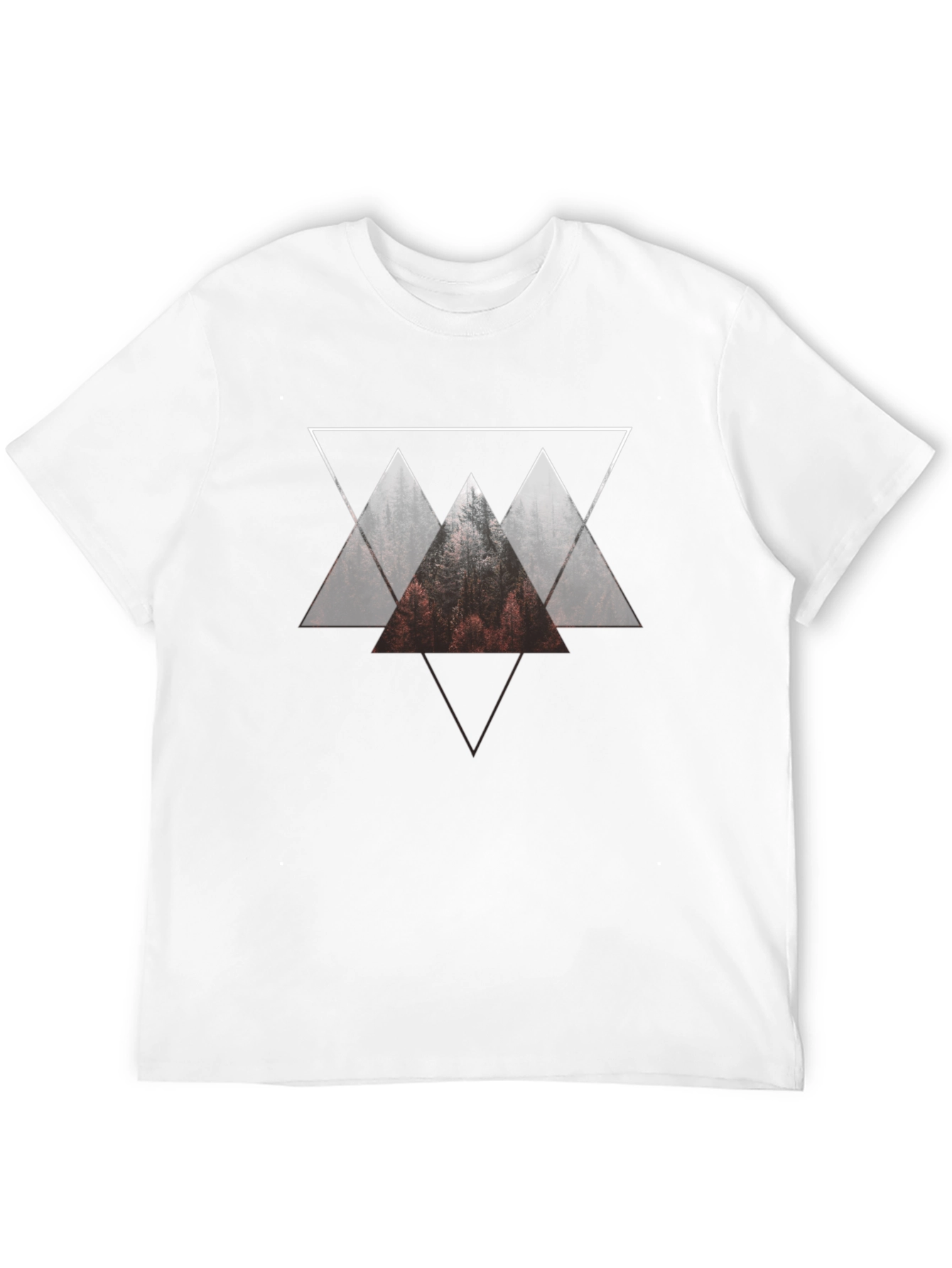 Geometric Mountain T-Shirt - Black