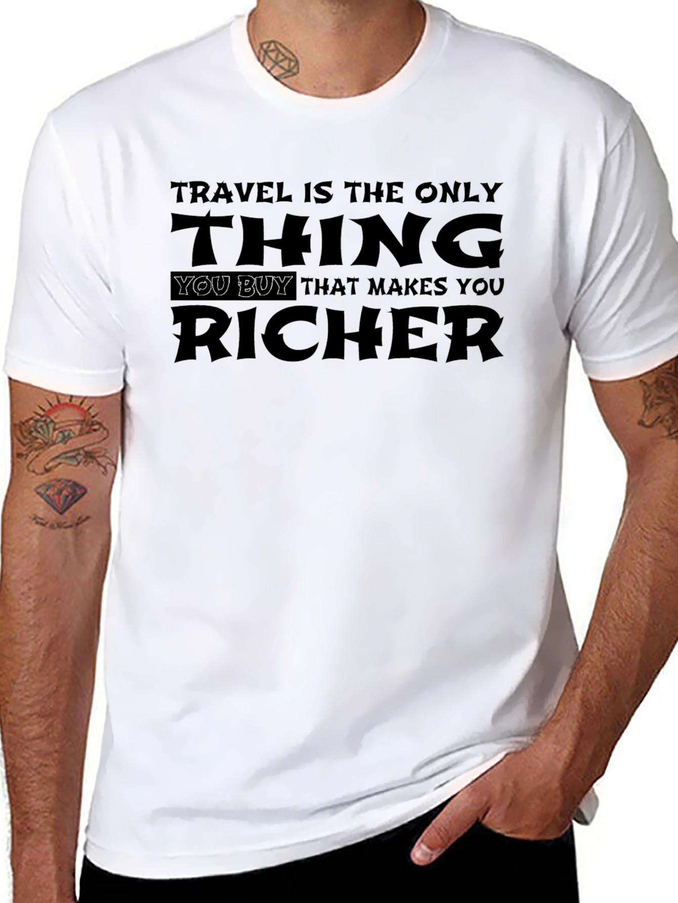 Travel Makes You Richer Graphic T-Shirt