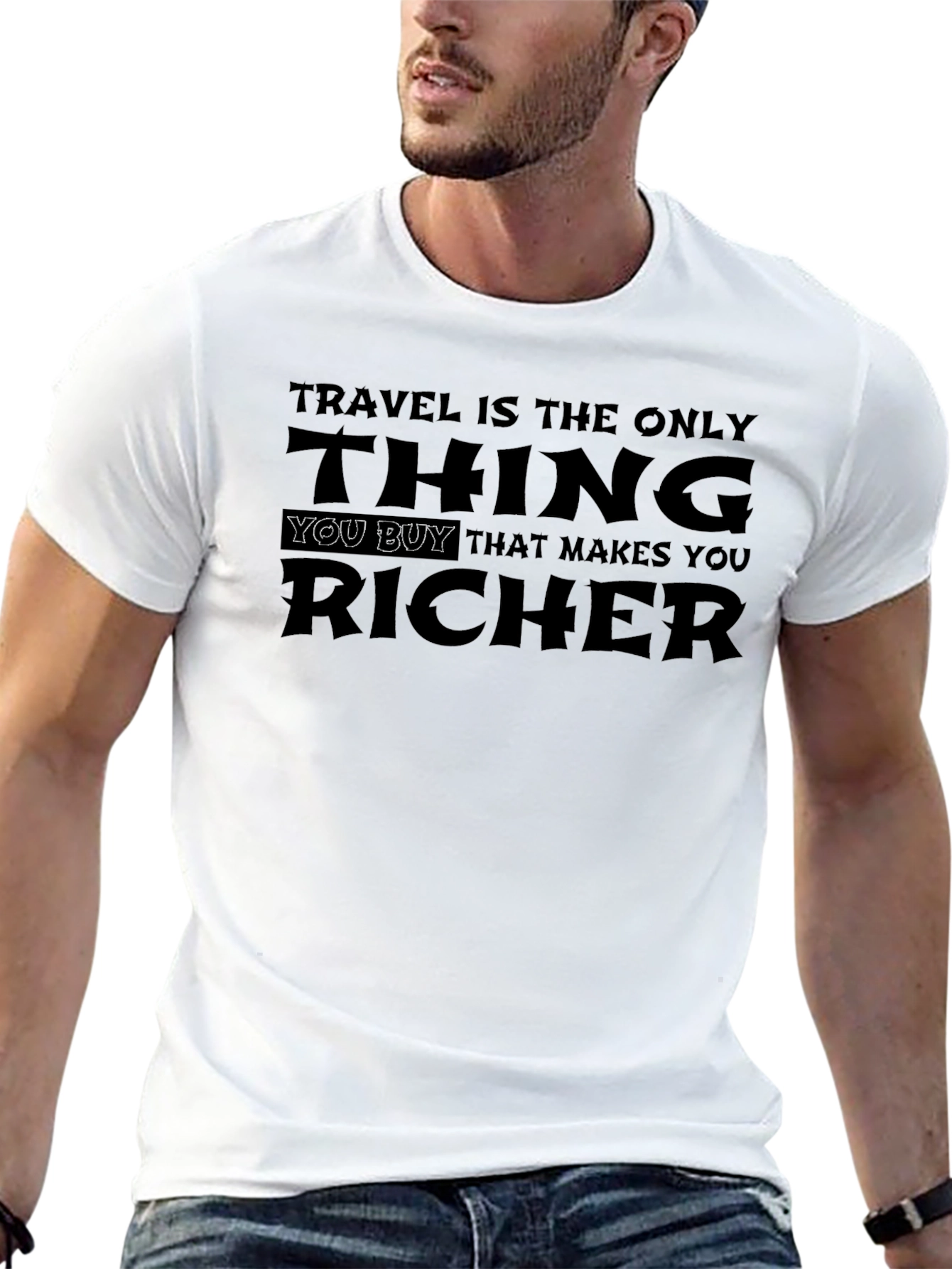 Travel Makes You Richer Graphic T-Shirt