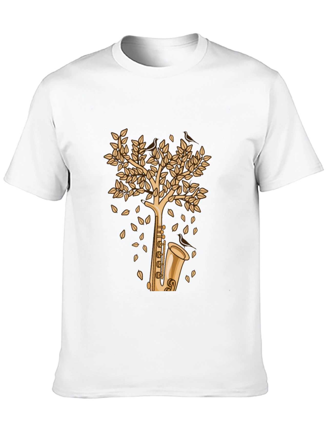 Saxophone Tree Graphic Tee - Stylish Musician T-Shirt