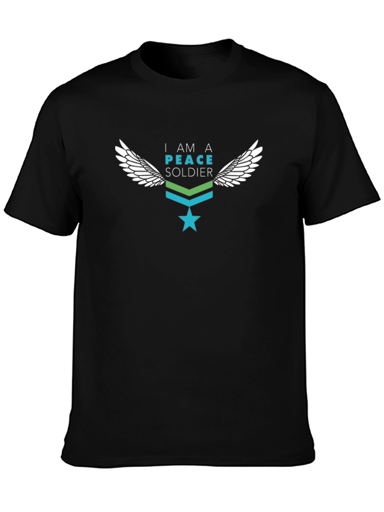Peace Soldier Graphic T-Shirt - Black