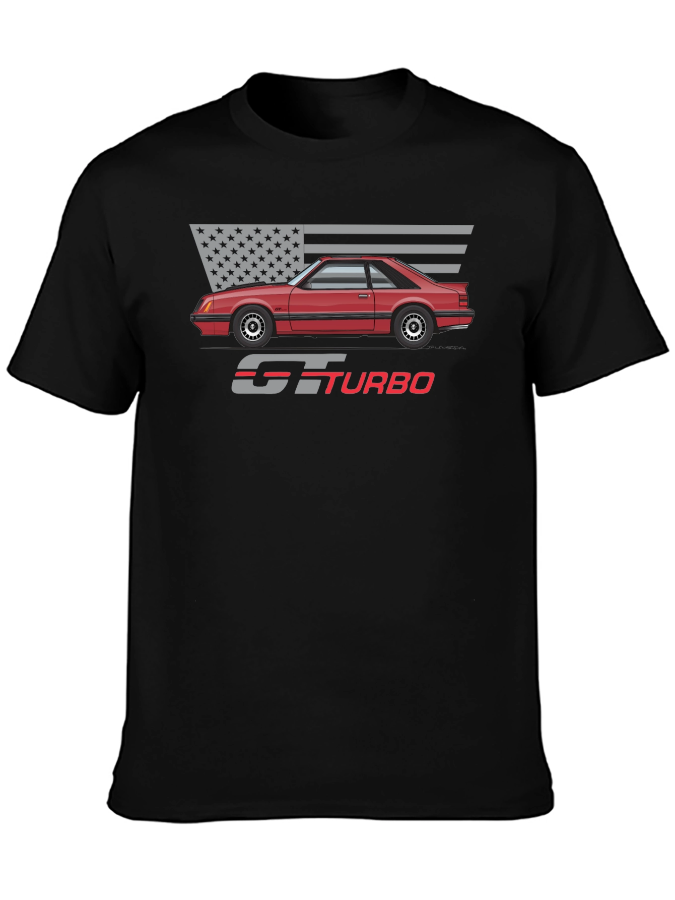 GT Turbo Graphic Tee - Classic Car Design