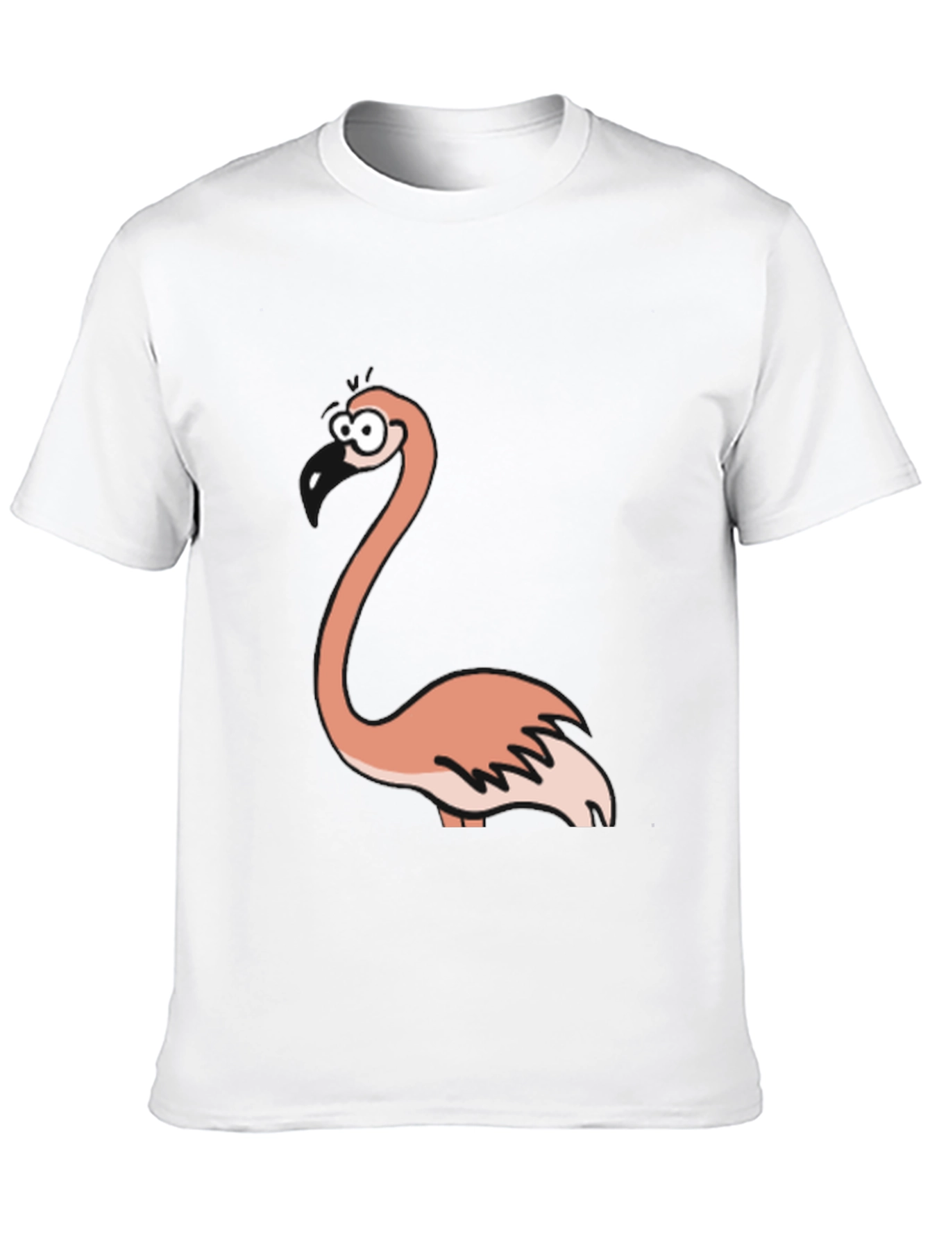 Funny Flamingo Graphic Black T-Shirt
