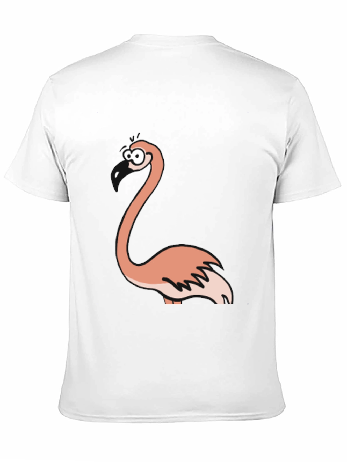 Funny Flamingo Graphic Black T-Shirt