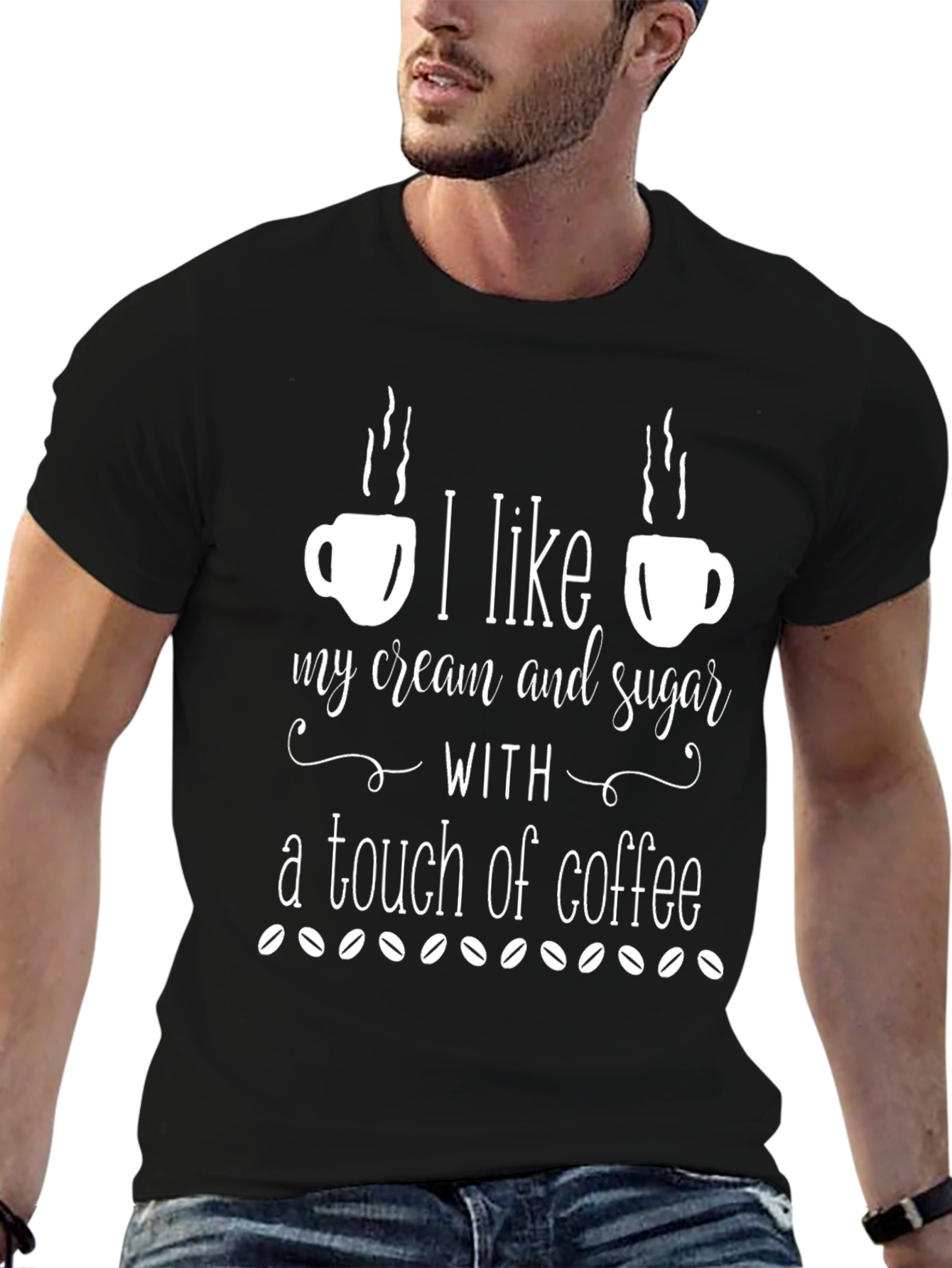 Coffee Lover T-Shirt - Cream & Sugar Design