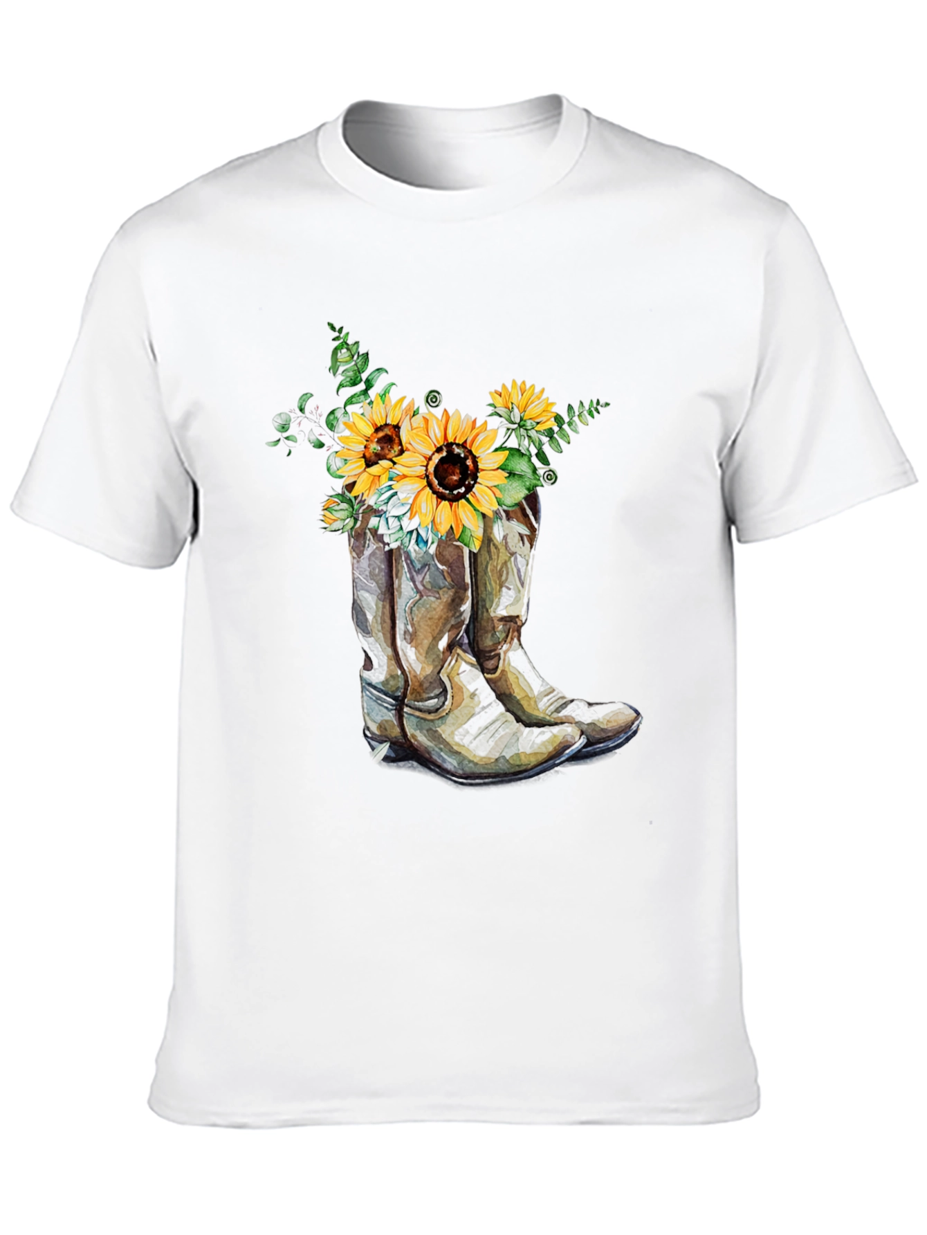 Sunflower Cowboy Boots Graphic Tee