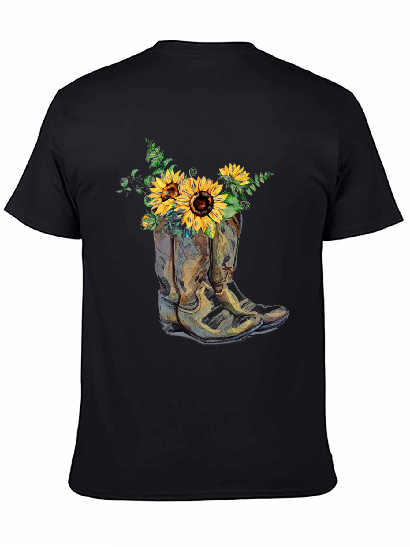 Sunflower Cowboy Boots Graphic Tee