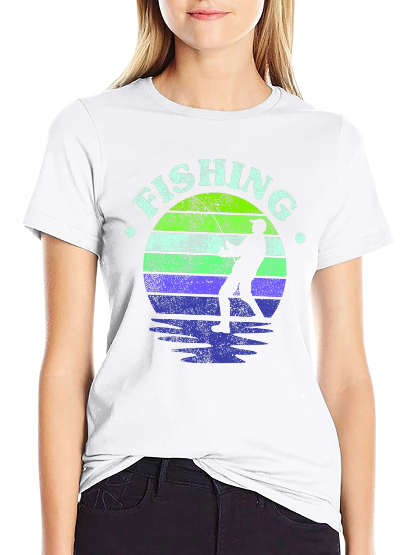 Fishing Graphic Tee - Black