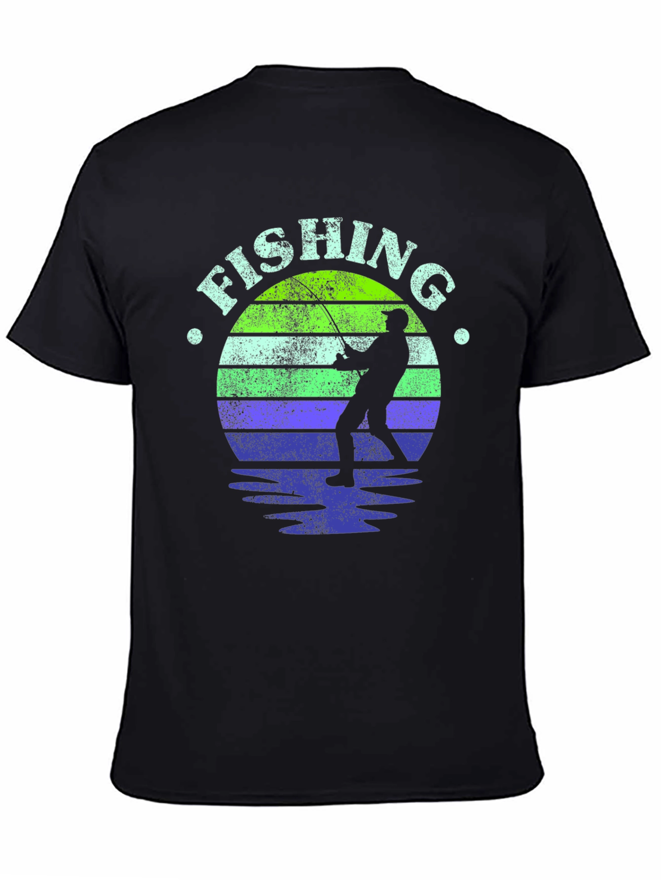 Fishing Graphic Tee - Black