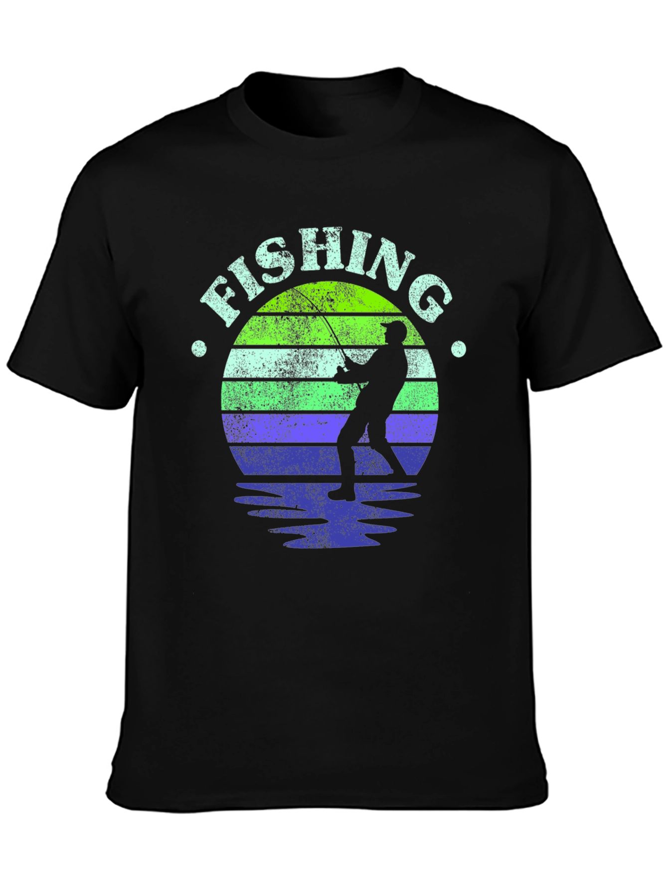 Fishing Graphic Tee - Black