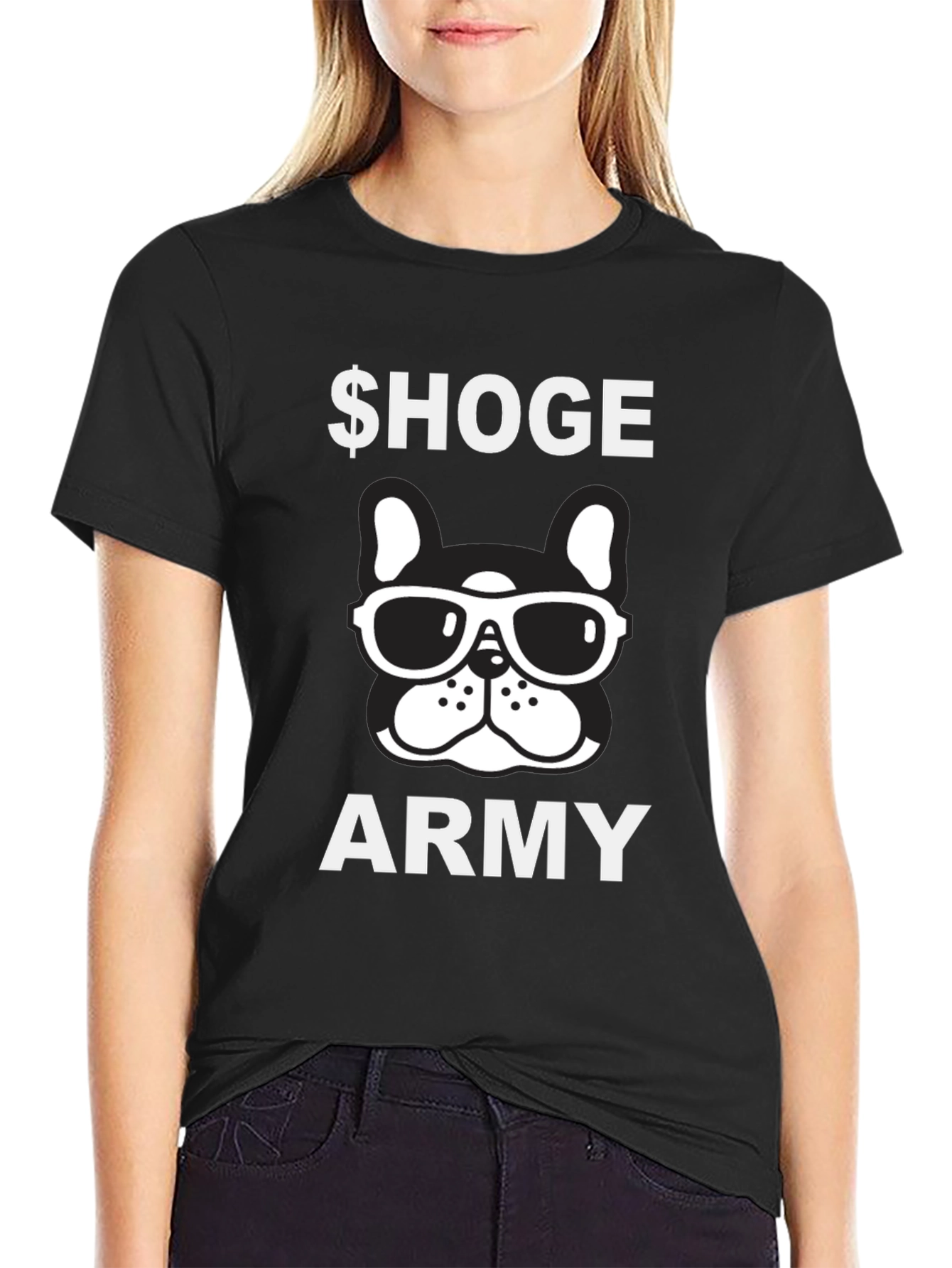 Hoge Army Bulldog Graphic Tee - Black Cotton Shirt