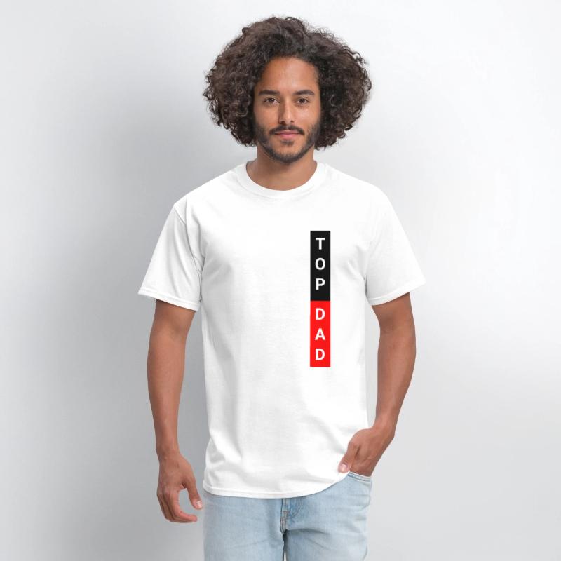 Top Dad White Red
