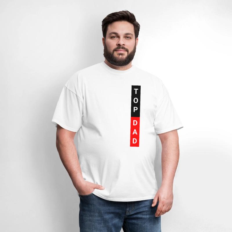Top Dad White Red