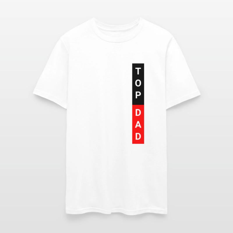 Top Dad White Red