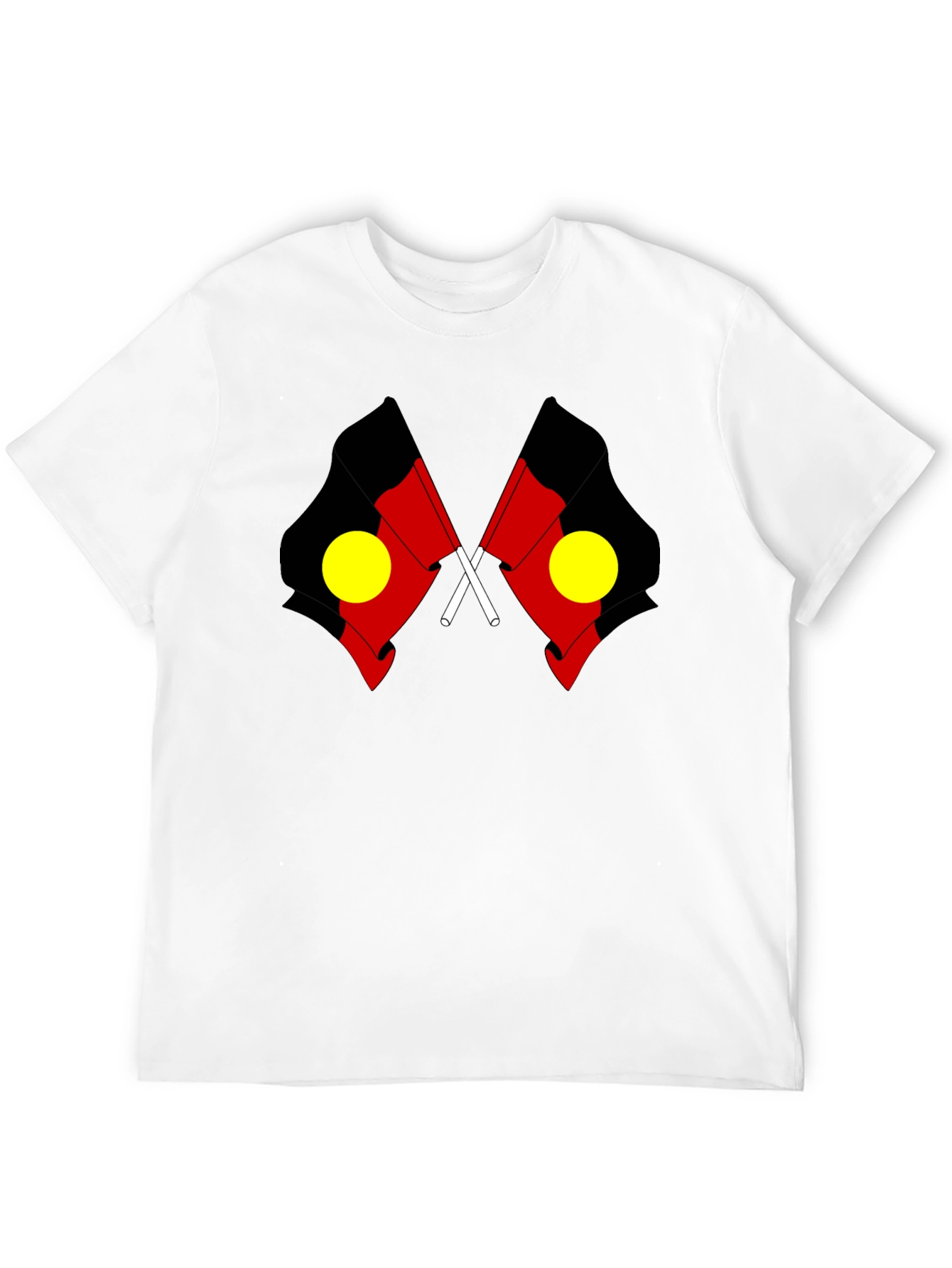 Aboriginal Flag Black T-Shirt